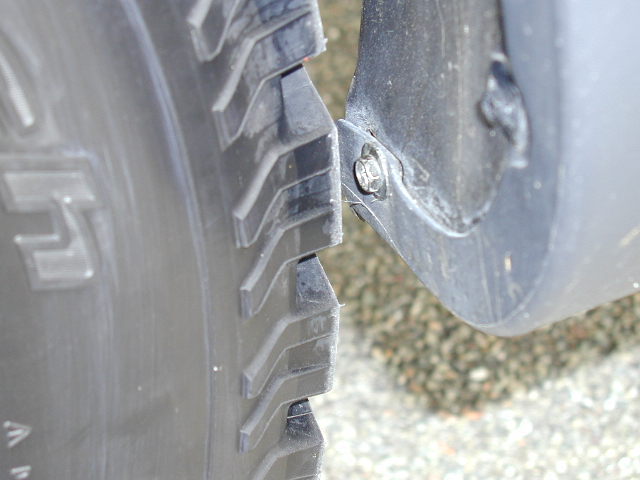 Primitive screw-heads are not good for tires.