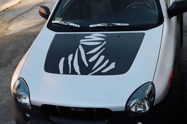 The Dakar Logo on my hood insert