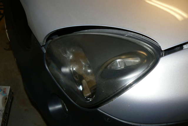 Headlight before cleaning