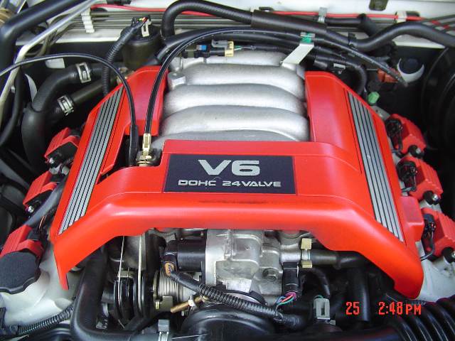 painted engine cover