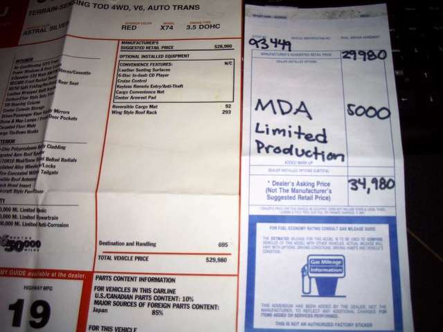 how many cars in 1999 were $34.000