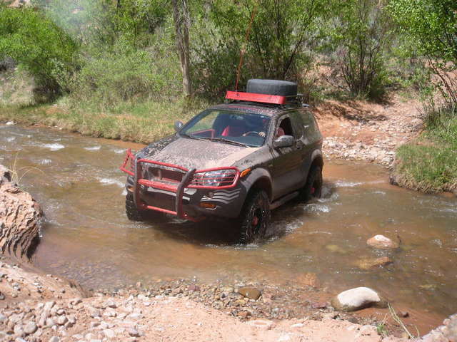 river crossing on steel bender