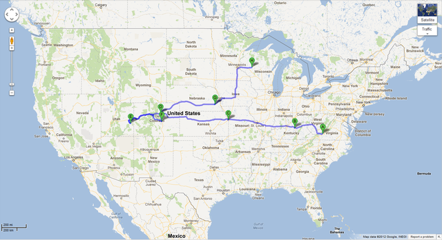 Journey Map Through Wisconsin