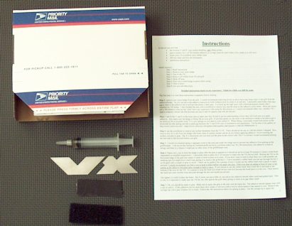 VX badge kit ready to ship