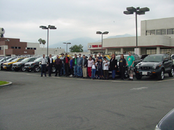 The gang in front of LA Isuzu dealership