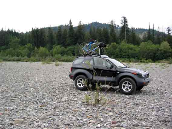 Bikes stayed on
