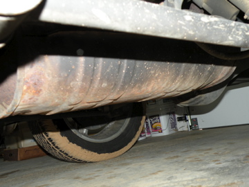 Driver's side of muffler