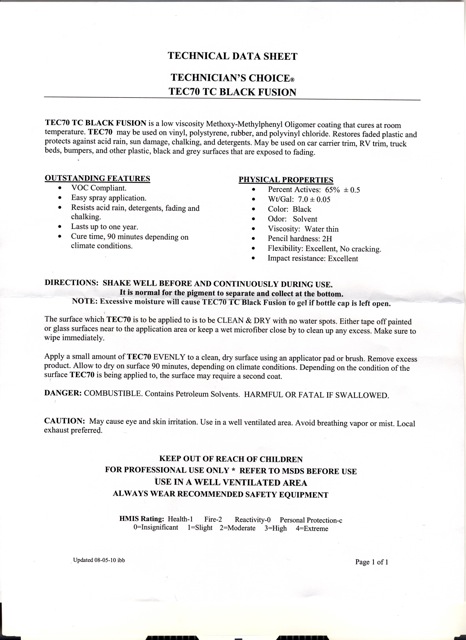 TC Black Fusion instructions