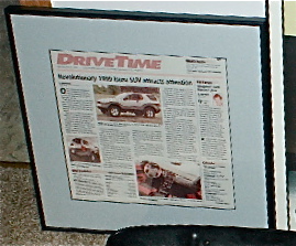 Professionally framed original ISUZU artwork
