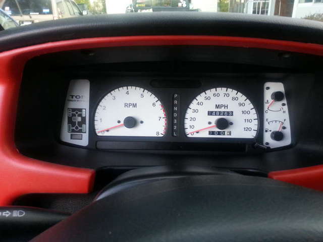 Custom made white face gauges!