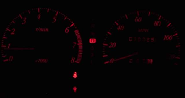 Custom Red Reverse Glo Gauges