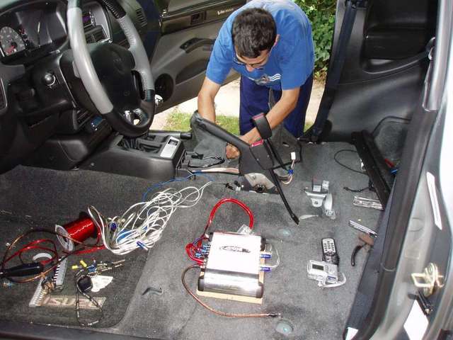 amp under driver seat