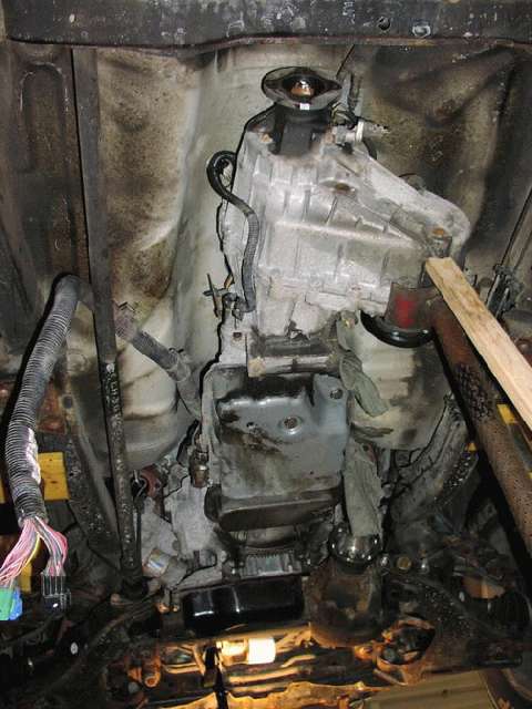 everything else out, cross members, exhaust, right torsion bar etc