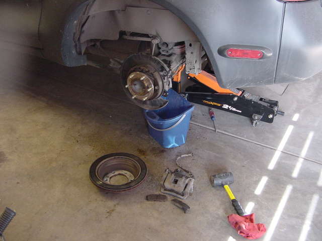 Rear rotor assembly apart