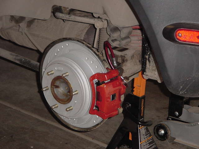 New rear rotor and painted caliper