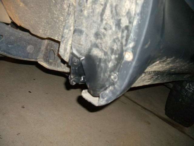 clearanced fender well