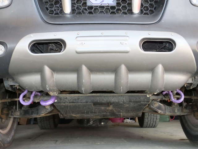 Crosby shackles on front