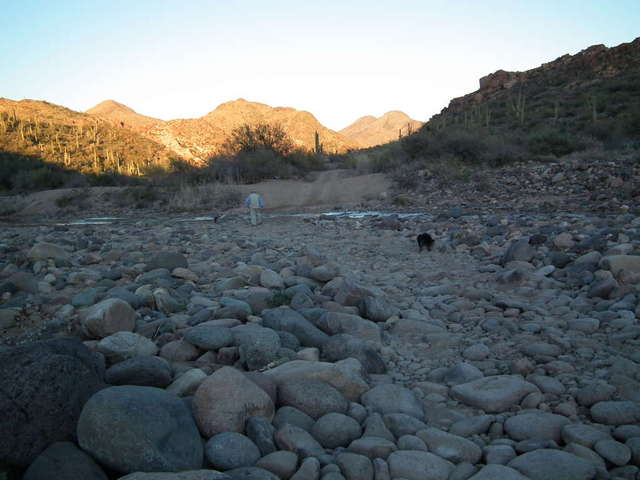 Table Mesa Rd, about 2 miles E. of I-17 at water crossing at New River
