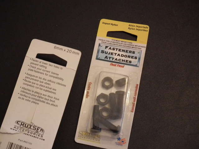 License plate screws that fit