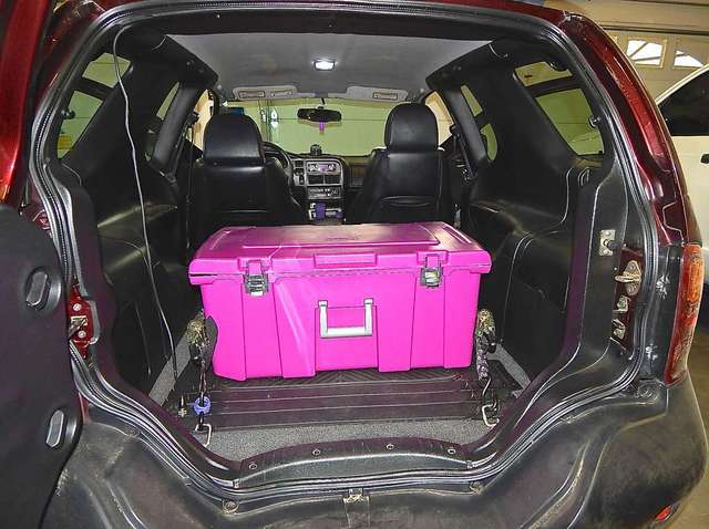 Rear hatch area with backseat removed