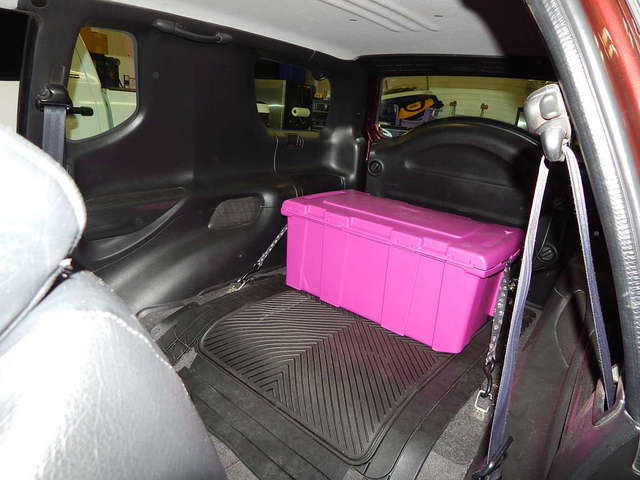 Rear hatch area with backseat removed