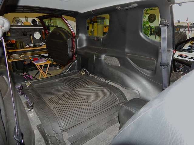 Rear hatch area with backseat removed