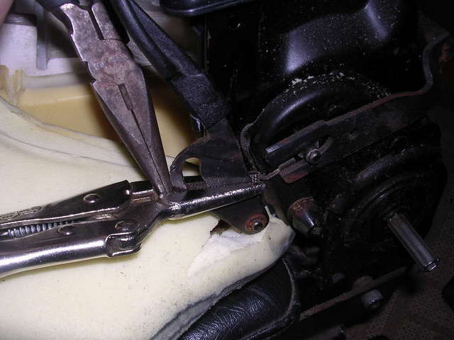 How I bent the reclining handle