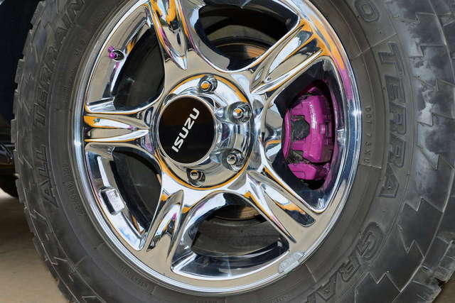 Painted brake calipers purple using G2 kit