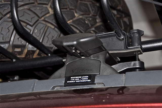 OEM roof rack flap - on and off