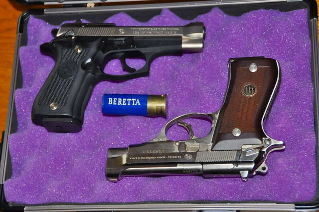Kat's Beretta Cheetah collection: 84FS, 85BB (both chambered in .380)