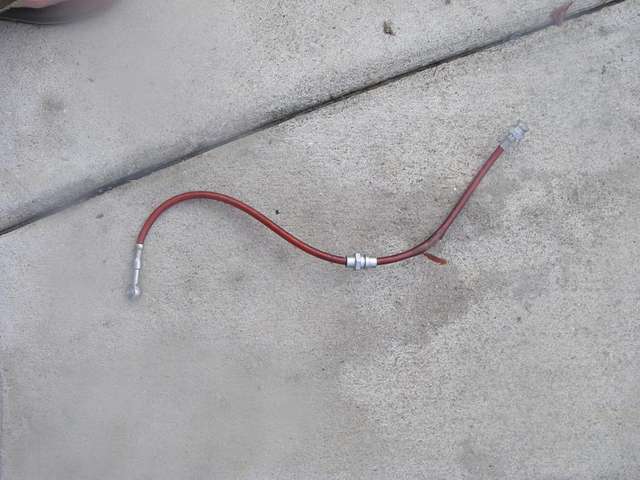 Busted brake line
