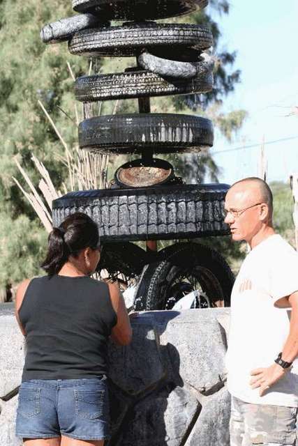 Regina and Billy water tires