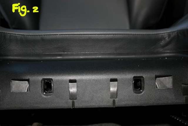 Thigh Bolster rod mounting holes