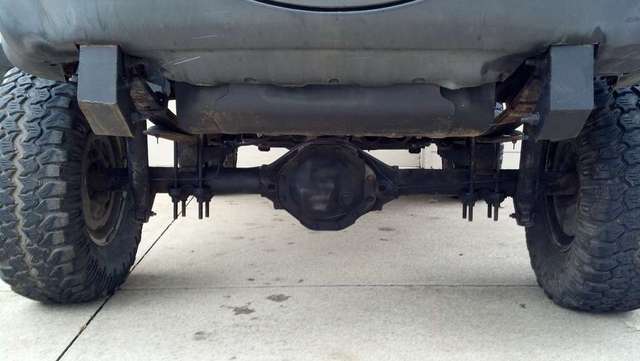 under the rear of Frankenstein
