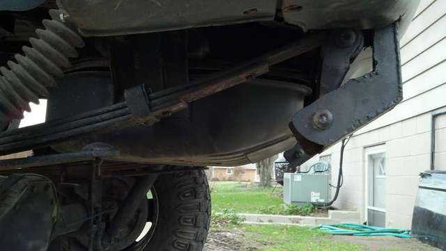 under the rear of Frankenstein