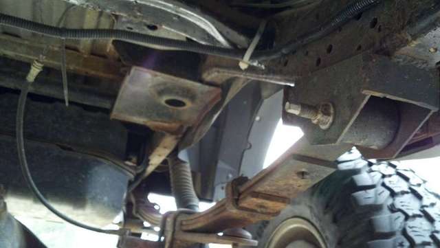 under the rear of Frankenstein