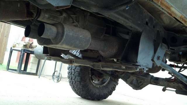 under the rear of Frankenstein