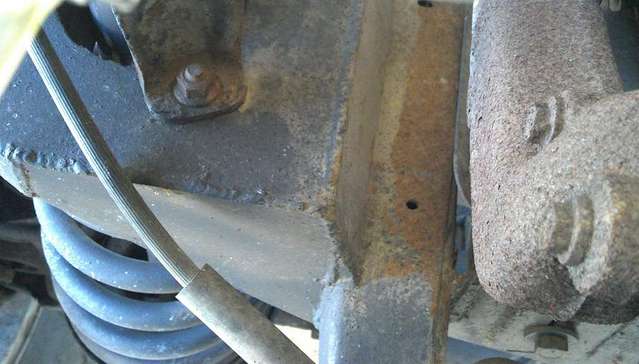 Dodge  front tower welded to VX frame