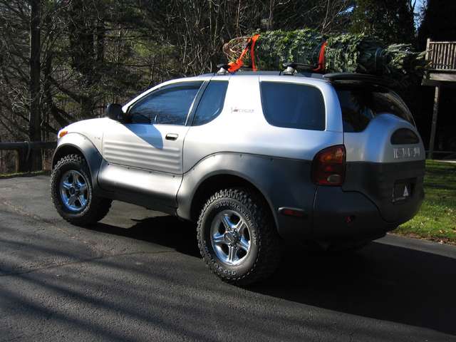 Bringing home the tree.