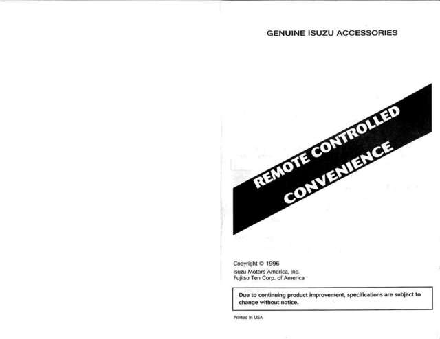 Isuzu Garage Door Receiver Back