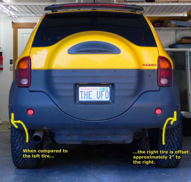 Misaligned Rear Tires or Axle