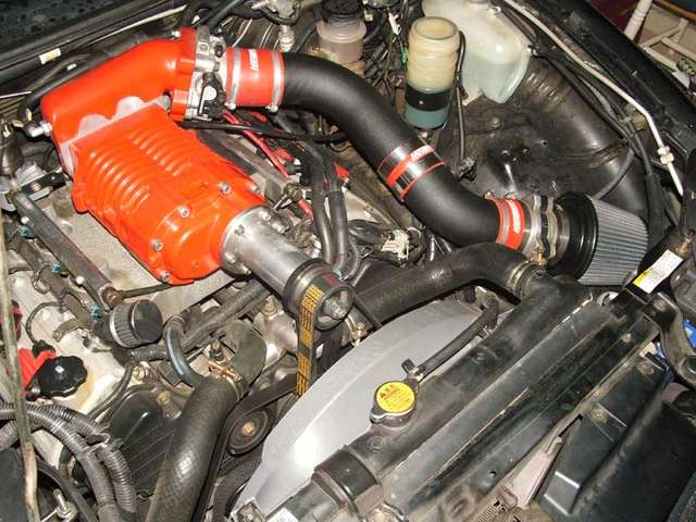 Intake powder coated crinkle black