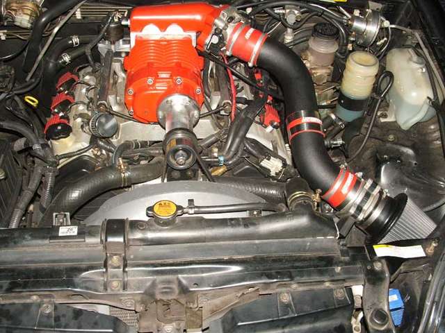 Intake powder coated crinkle black