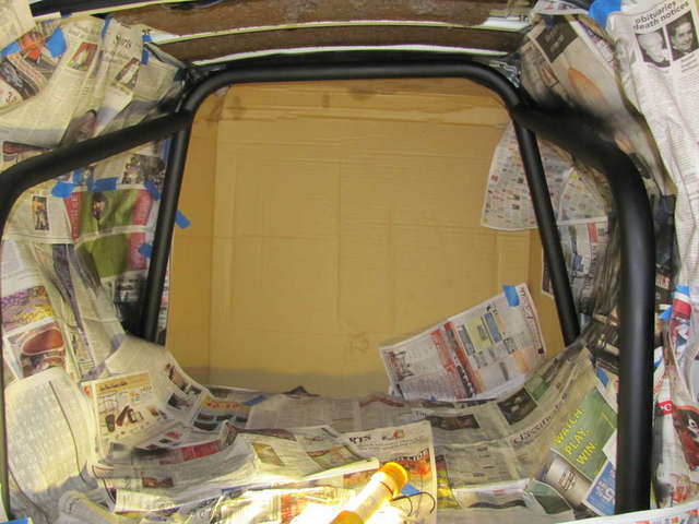 Roll bar painting setup