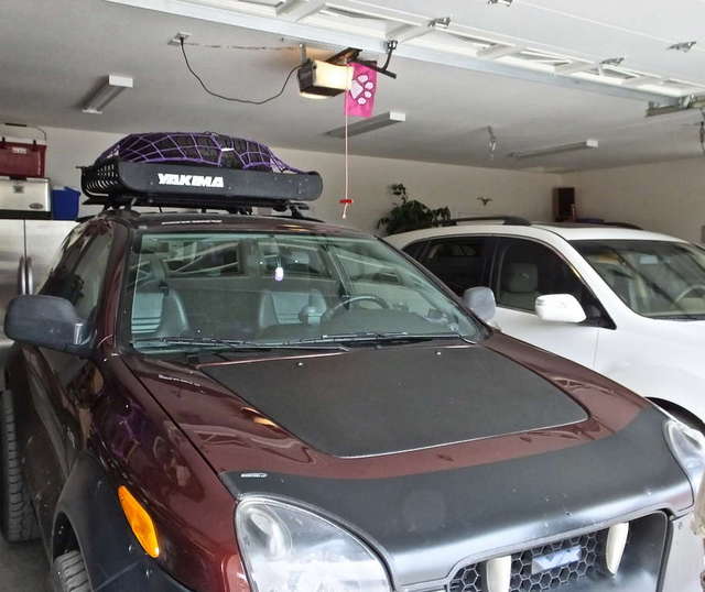 Line-X'd hood insert