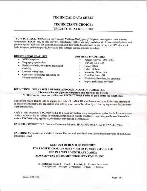 TC Black Fusion instructions