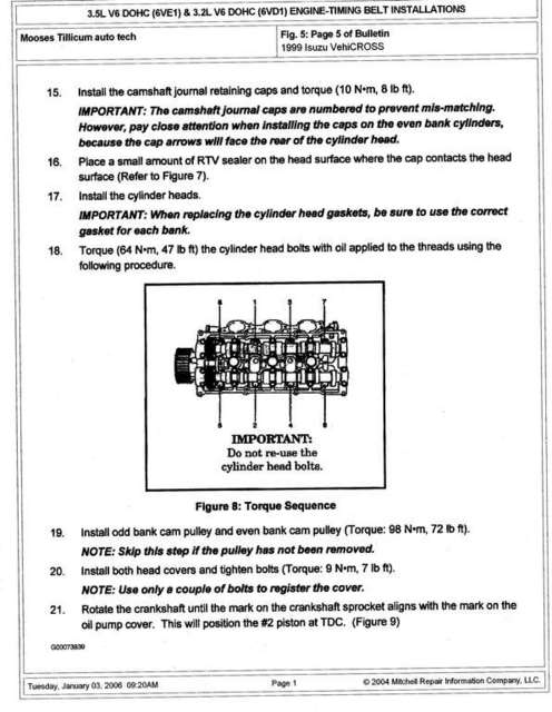 Timing Belt TSB Page 5