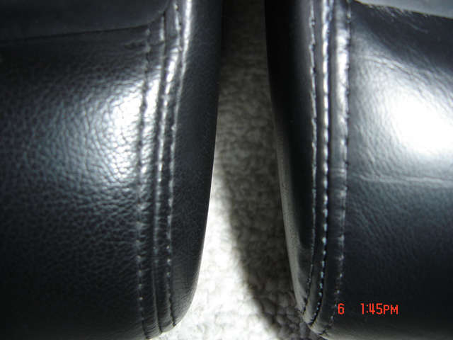 Leather covered center arm-rest - stitch comparison