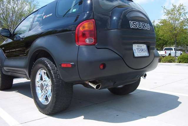Chrome exhaust and tow hook
