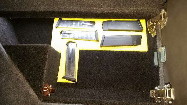clips under guns in lock box